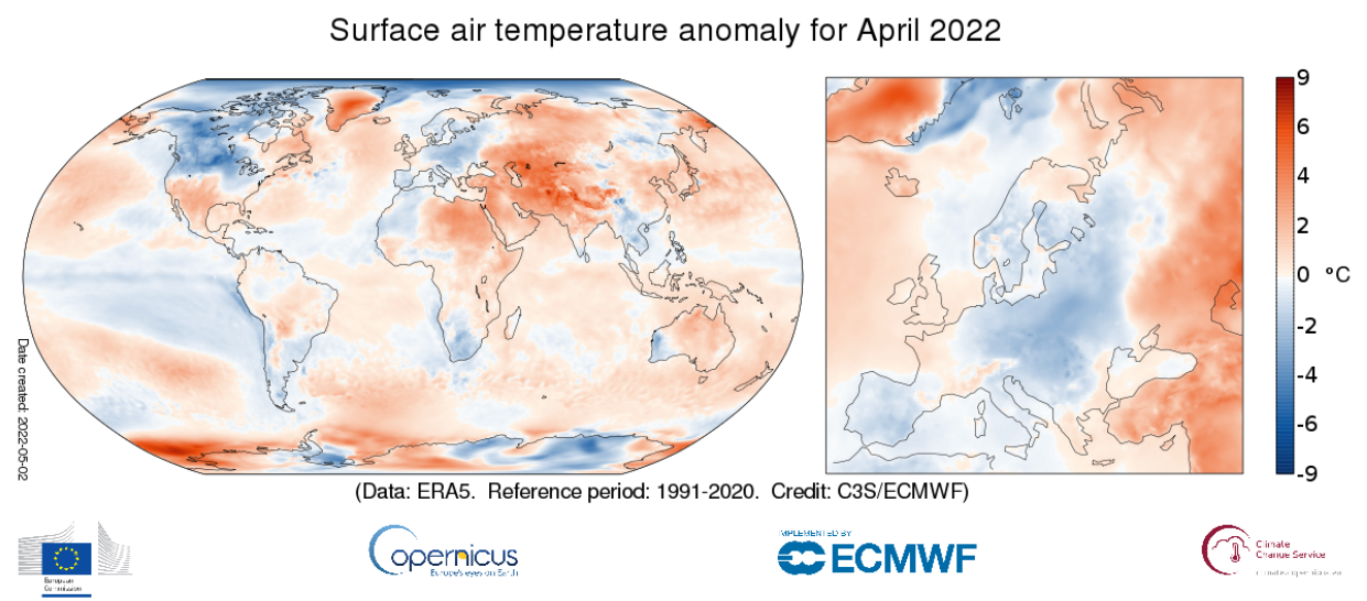 Aprile 2022 è il sesto più Caldo