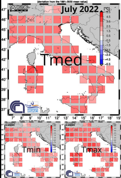 Clima: E’ il secondo Luglio più caldo dal 1800 in Italia