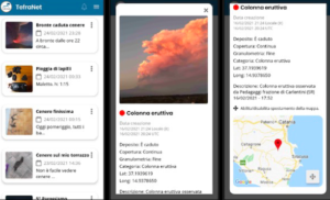TefraNet, l’INGV lancia l’App per il monitoraggio in tempo reale delle emissioni di cenere vulcanica
