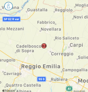 Nuove scosse di terremoto in Emilia di ML 4.3 e 2.6