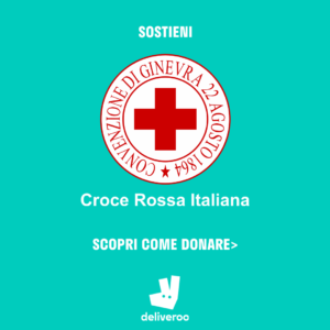 Deliveroo: a Croce Rossa donazioni per oltre 300.000 euro