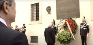 Mattarella depone corona di fiori per 44° anniversario uccisione Aldo Moro
