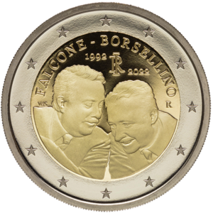 Una moneta da due euro in memoria dei Giudici Falcone e Borsellino