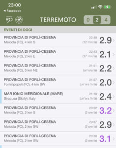 Sciame sismico in atto nella provincia di Forlì