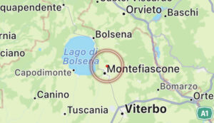 Terremoto di magnitudo 2.7 in provincia di Viterbo