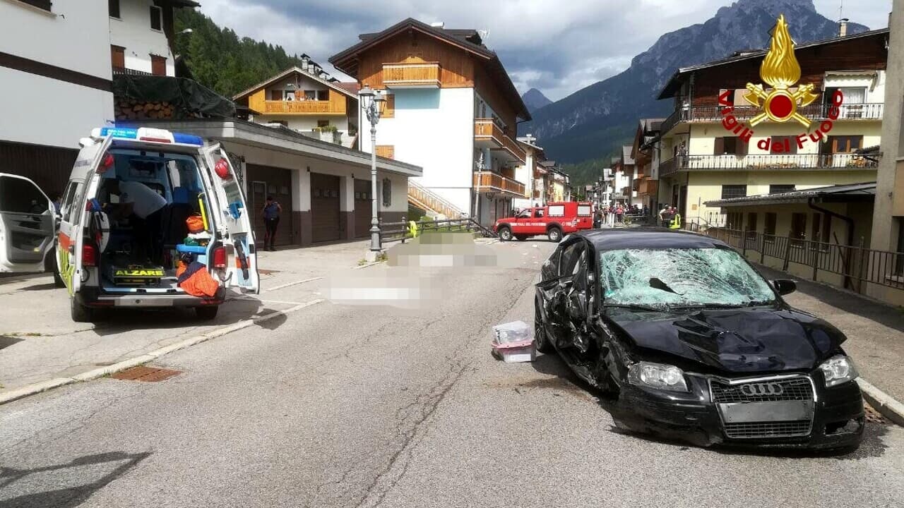 Famiglia investita a Santo Stefano di Cadore