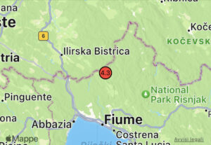 Terremoto 4.3 in Slovenia avvertito anche in FVG