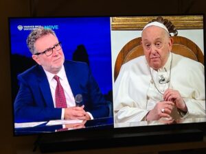 Papa Francesco ospite della trasmissione “Che tempo che fa” sul Nove