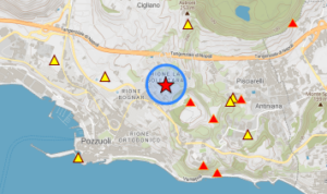Campi Flegrei: scossa di terremoto 1.3 a La Solfatara