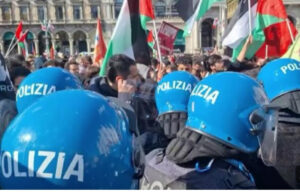 Scontri a Milano tra manifestanti pro Palestina contro Brigata ebraica