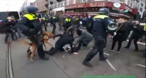 Polizia reprime manifestazioni filopalestinesi ad Amsterdam