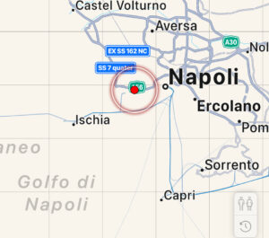 Terremoto alle 21:23 ai Campi Flegrei. Gente in strada